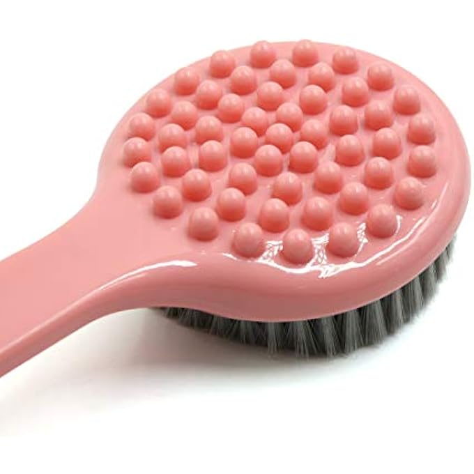 Ruilogod Pink Heart Pattern Soft Bristle Plastic Good Performance Body Brush Bath Shower Scrubber (id: 396 be4 d7c 7f9 487 - Image 4